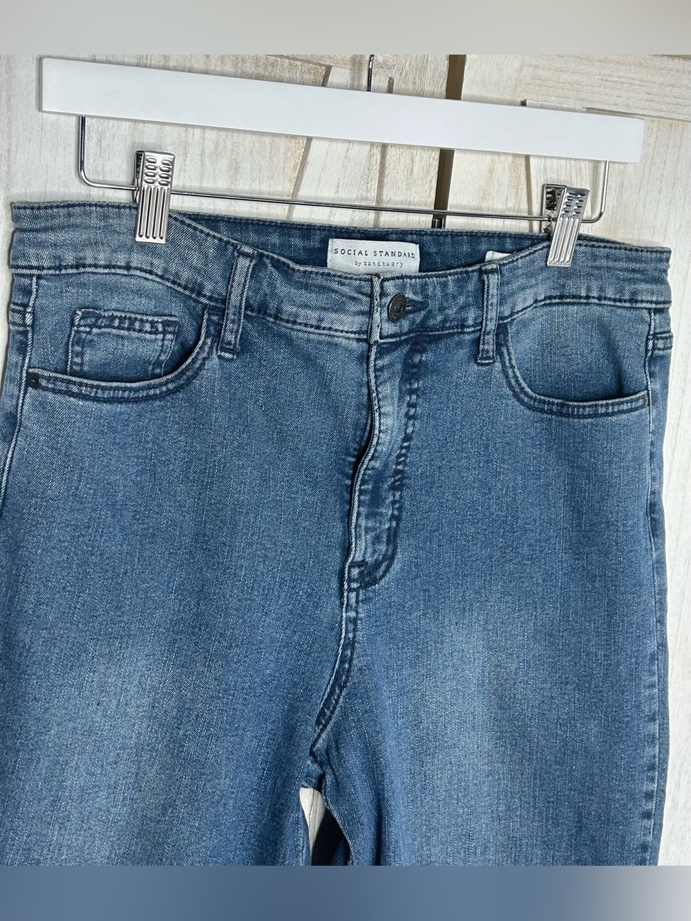 Social Standard By Sanctuary High-Rise Straight Leg Women’s Jeans Normcore Sz 12 - Picture 2 of 13
